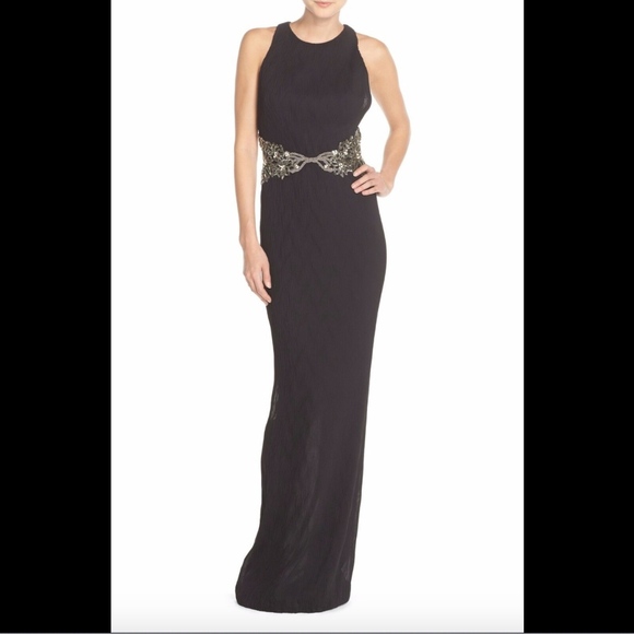 NWT Badgley Mischka Embellished Racerback Gown - Picture 1 of 8